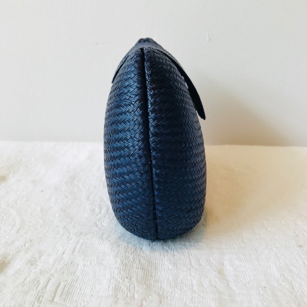 STUNNING Blue Straw Clutch w/Chain - Picture 6 of 8